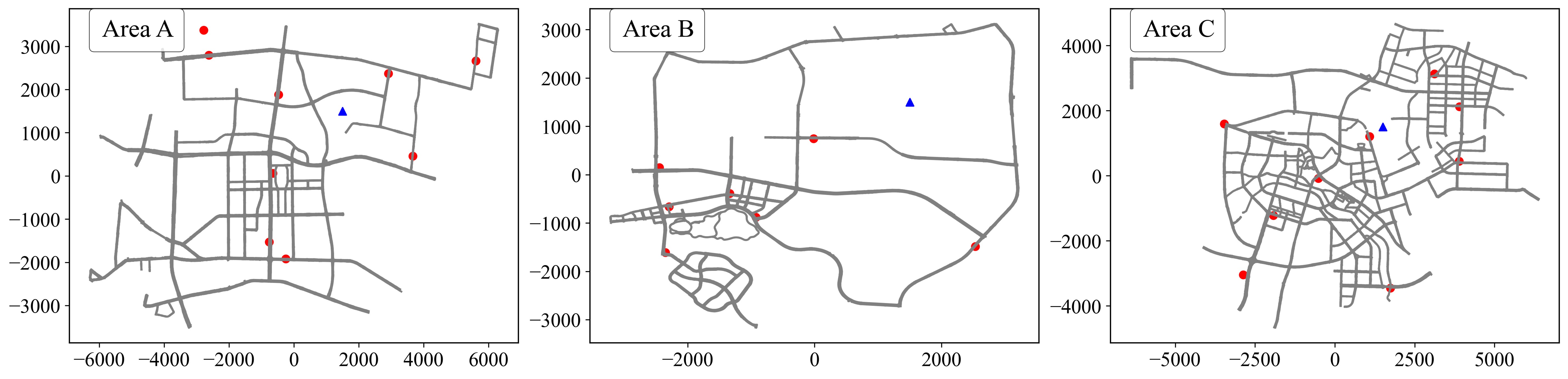 City road network map where MRTC is deployed